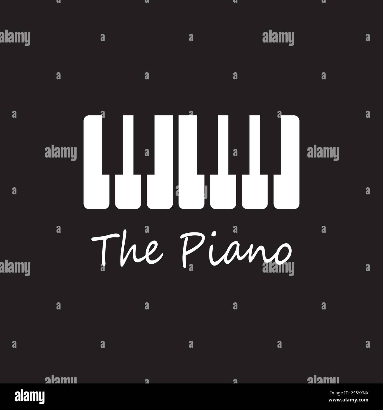 Piano icon vector ilustration template Stock Vector