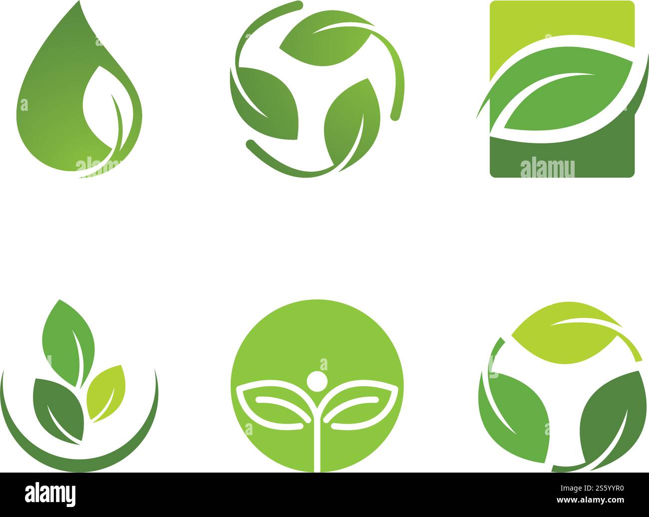 Green leaf logo, icon ecology nature element vector Stock Vector Image ...