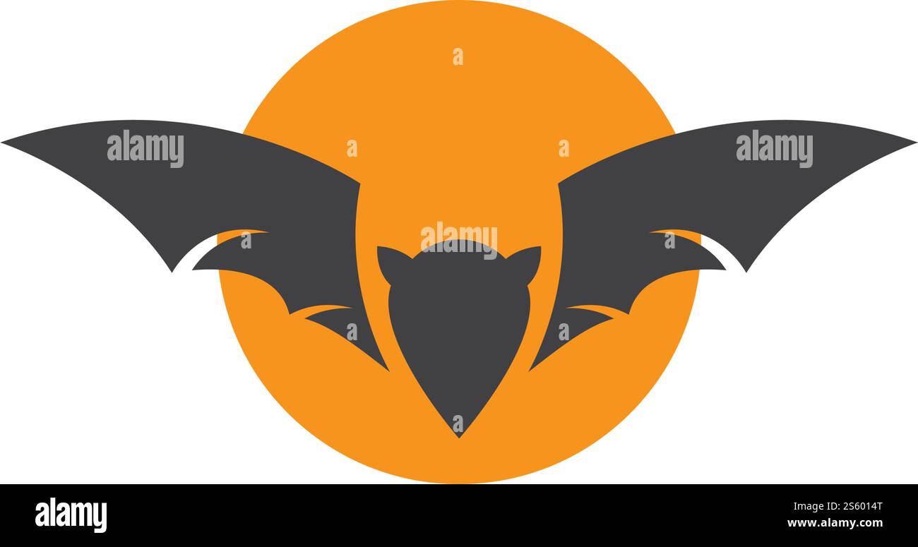 Bat ilustration logo vector template Stock Vector