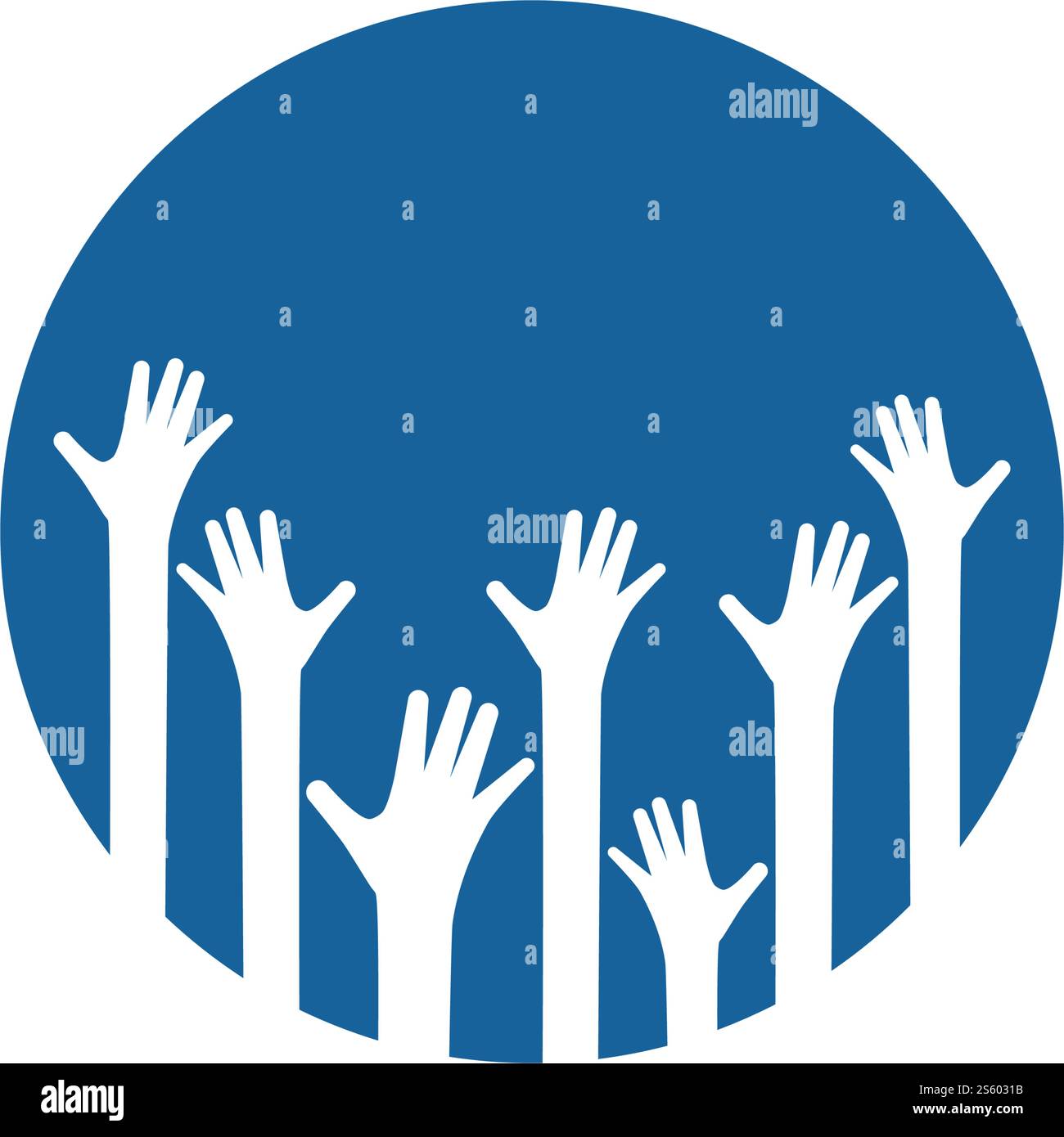 Hands up background ilustration vector template Stock Vector