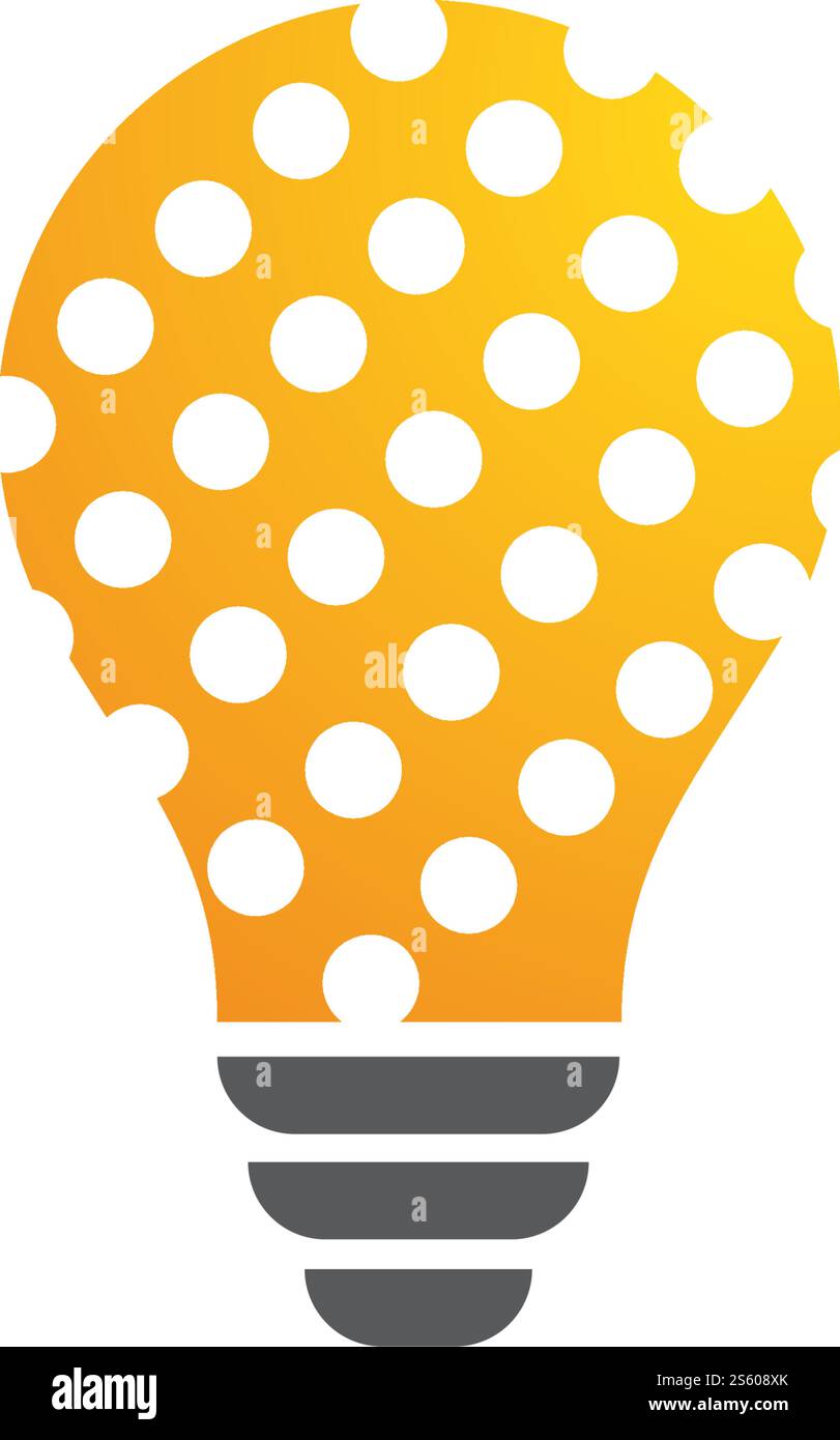 Bulb logo vector ilustration template Stock Vector
