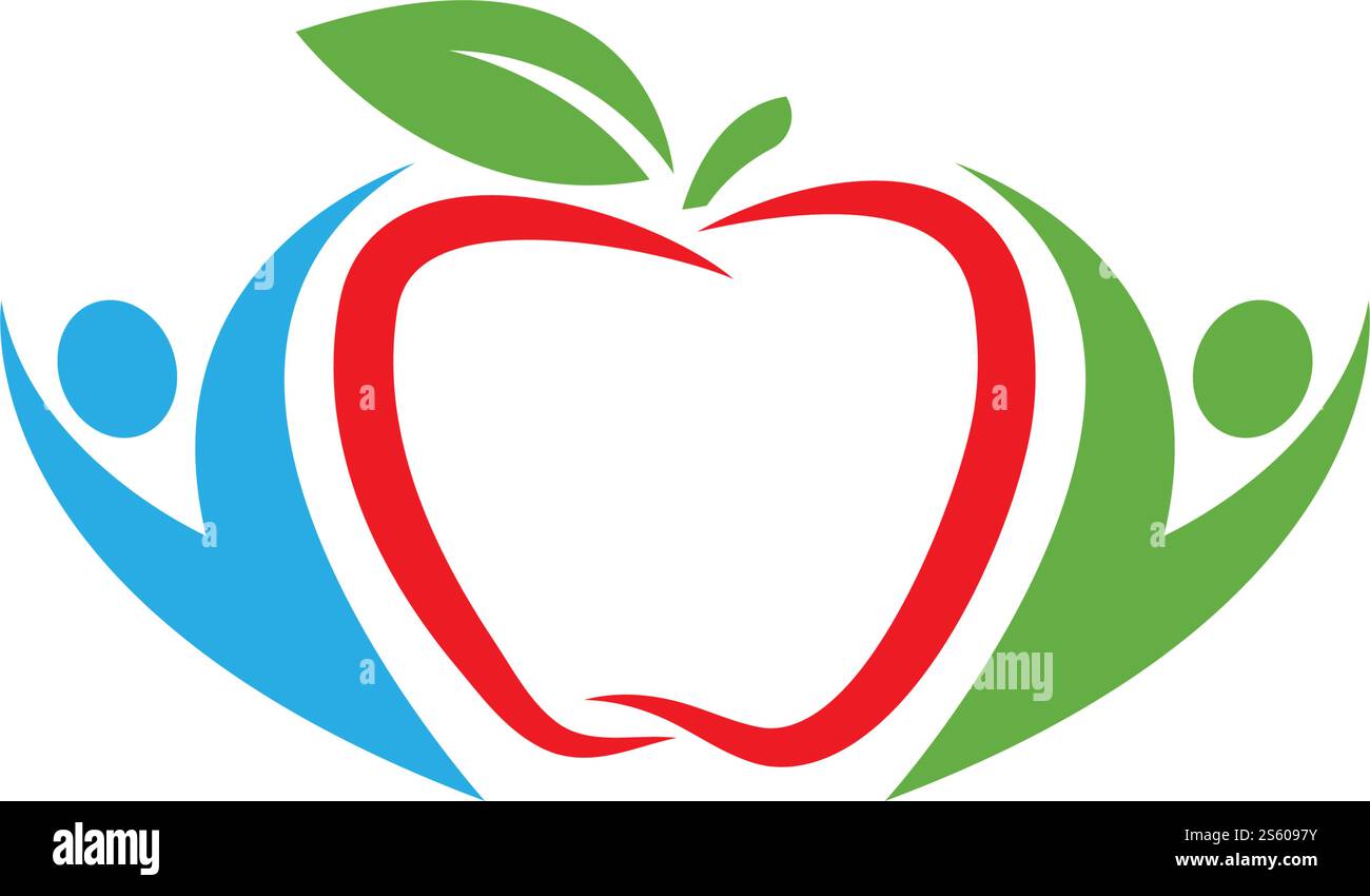 Healthy Apple logo vector illustration Stock Vector Image & Art - Alamy