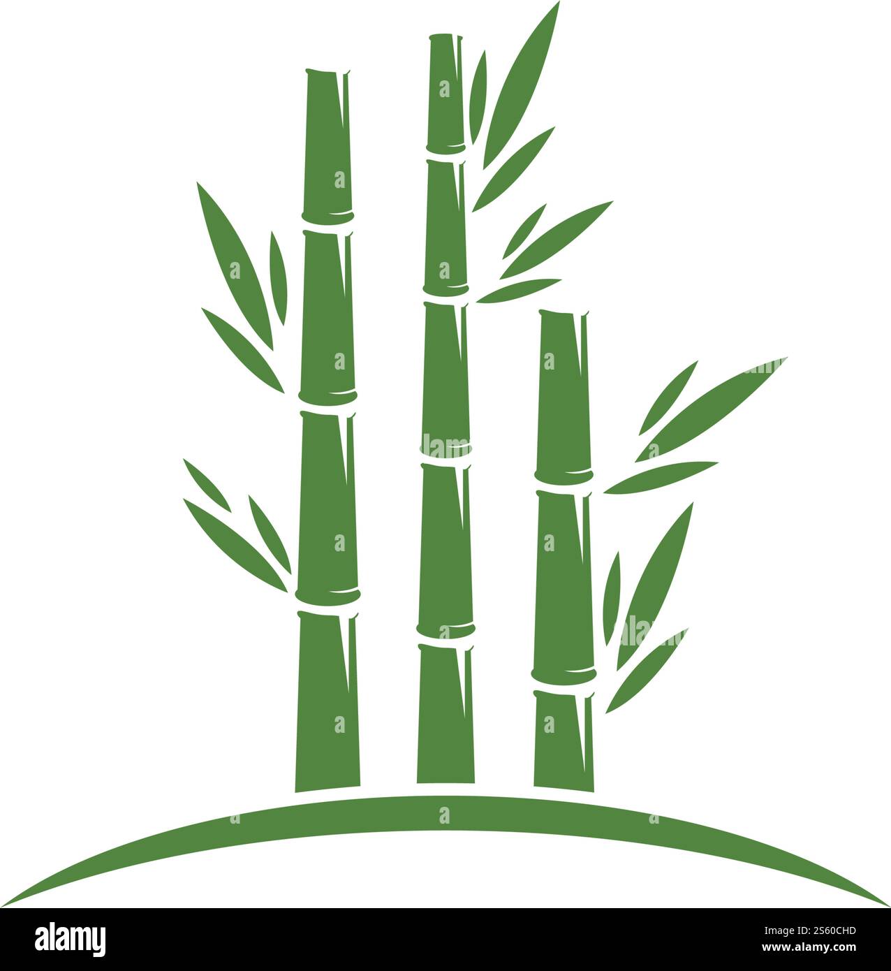 Bamboo logo ilustration vector template Stock Vector