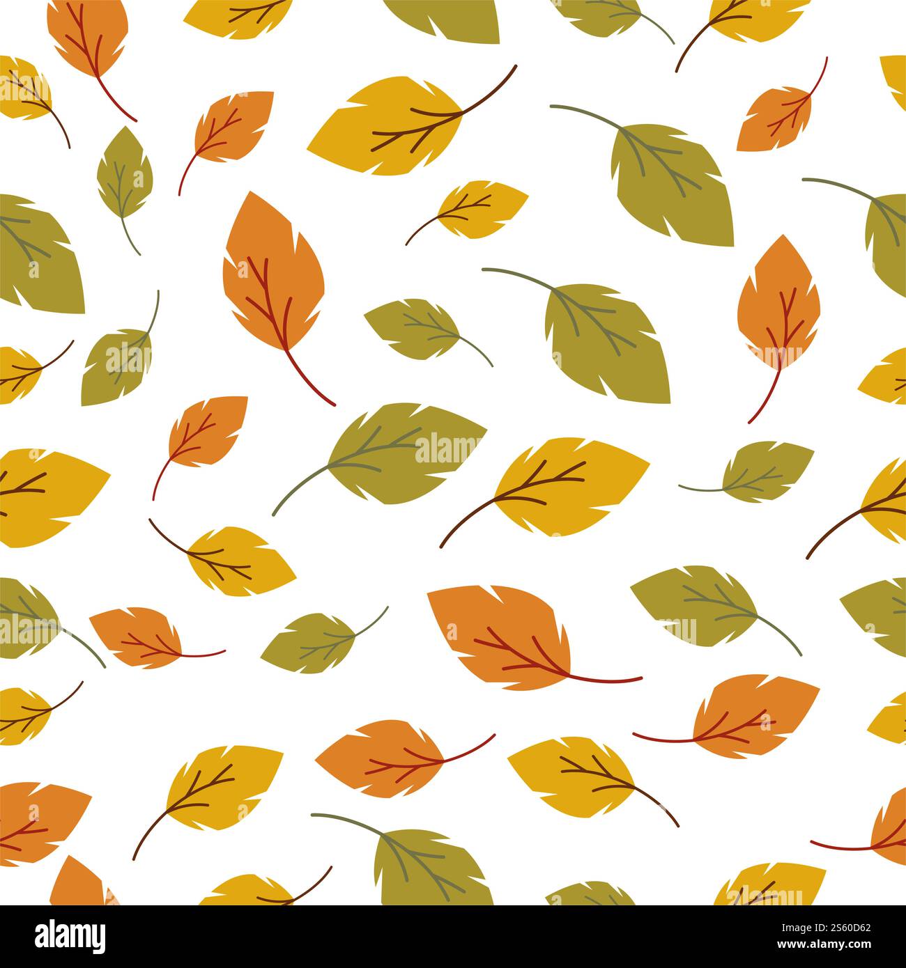 Autumn leaf seamless background wallpeper vector illustration Stock Vector
