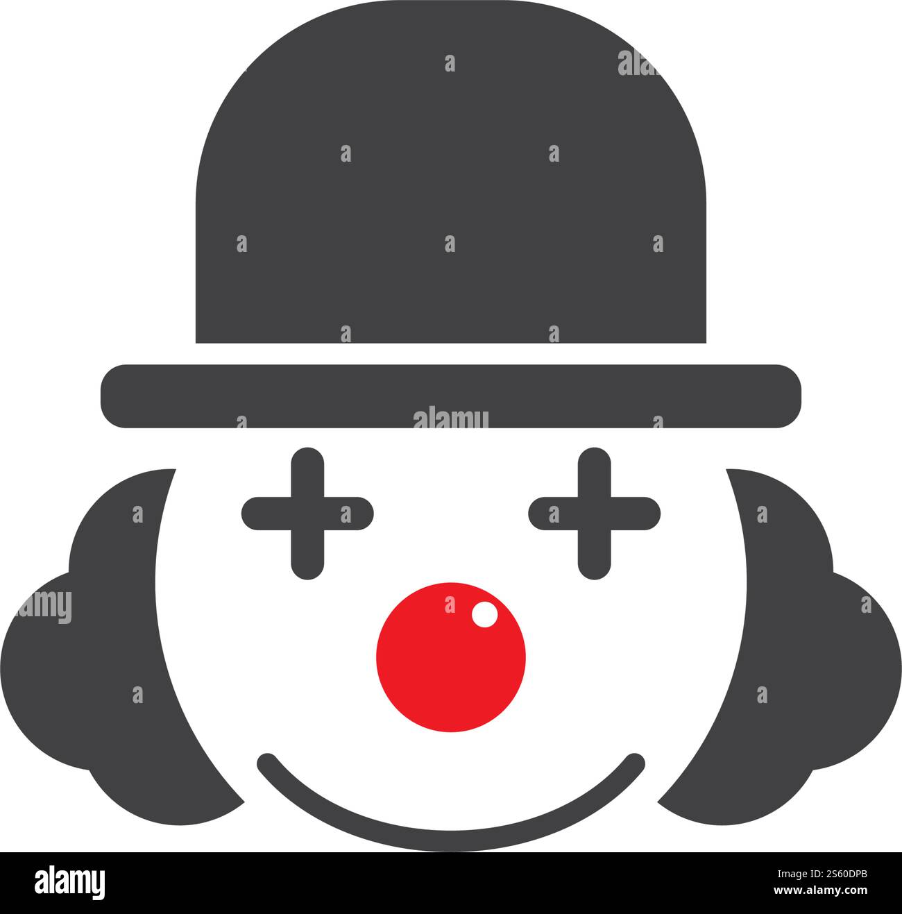 Clown character ilustration in flat design vector Stock Vector