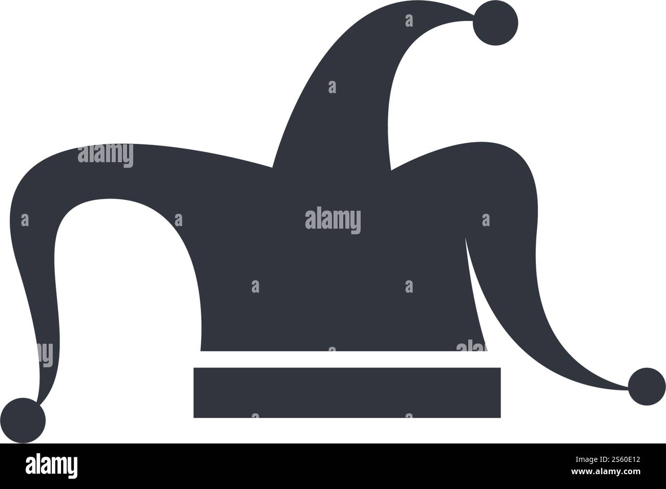 Clown cap ilustration in flat design vector Stock Vector