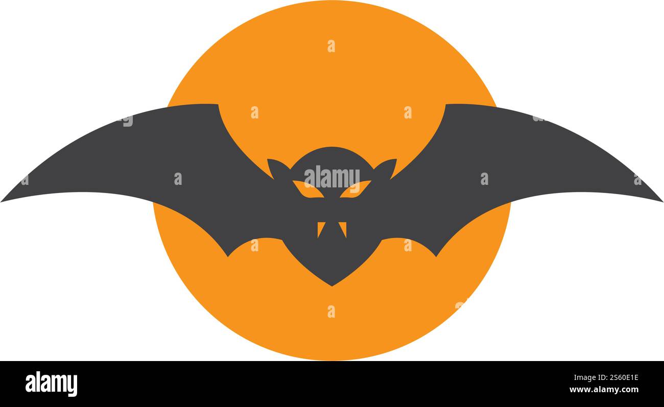 Bat ilustration logo vector template Stock Vector