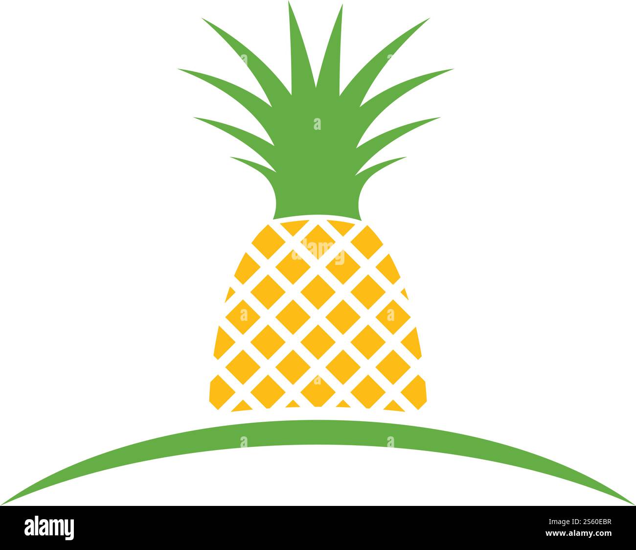 Pineapple logo ilustration vector template Stock Vector