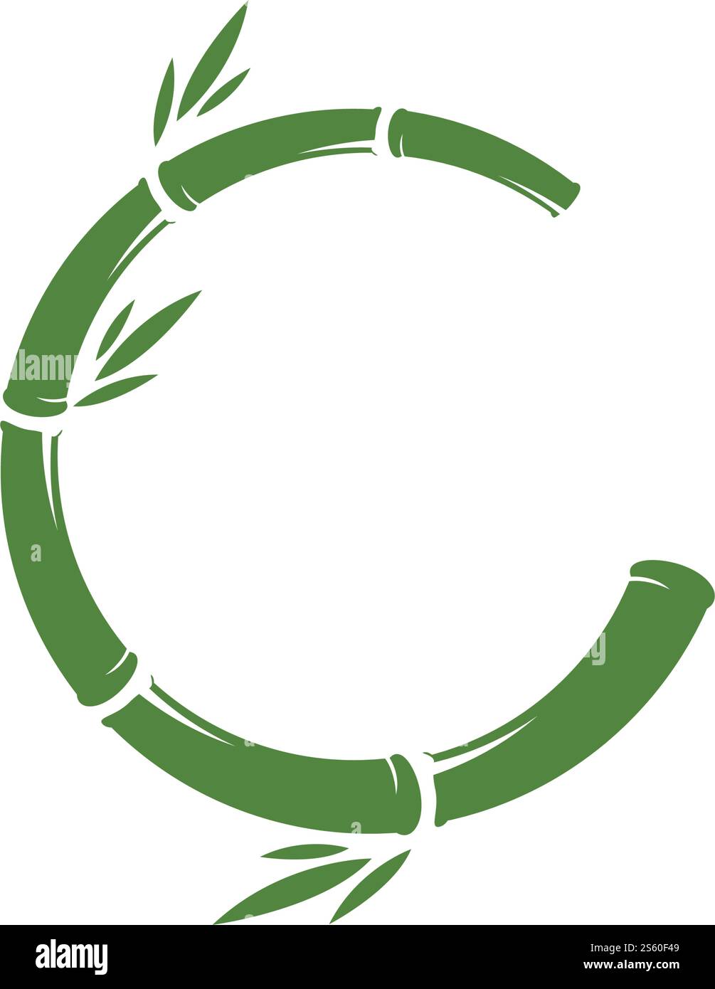 Bamboo logo ilustration vector template Stock Vector