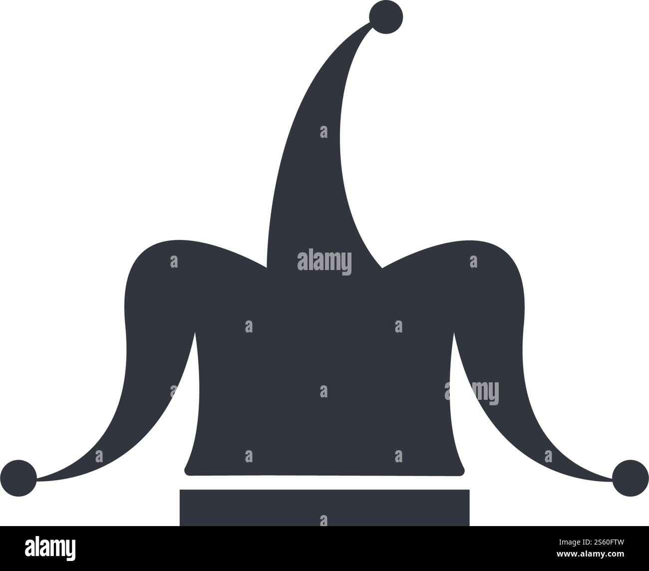 Clown cap ilustration in flat design vector Stock Vector
