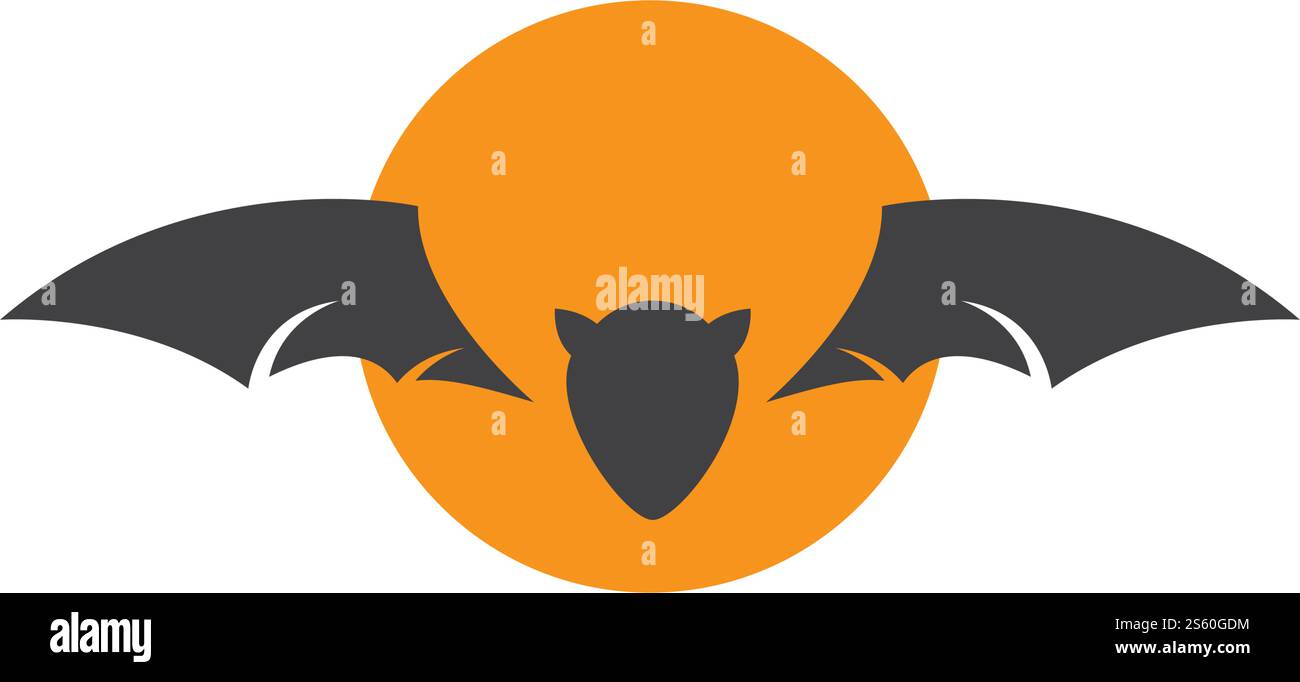 Bat ilustration logo vector template Stock Vector