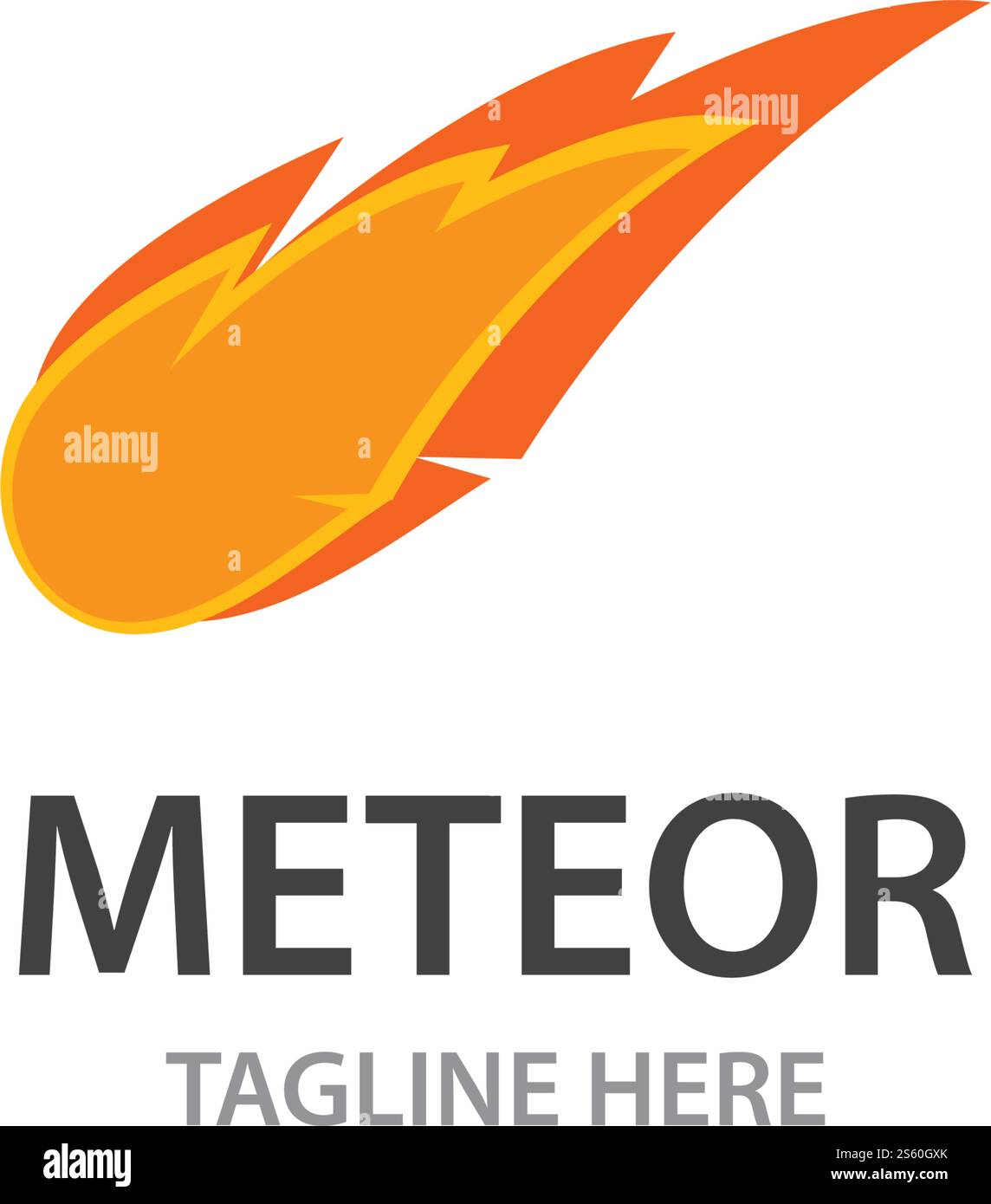 Meteorite ilustration logo vector template Stock Vector