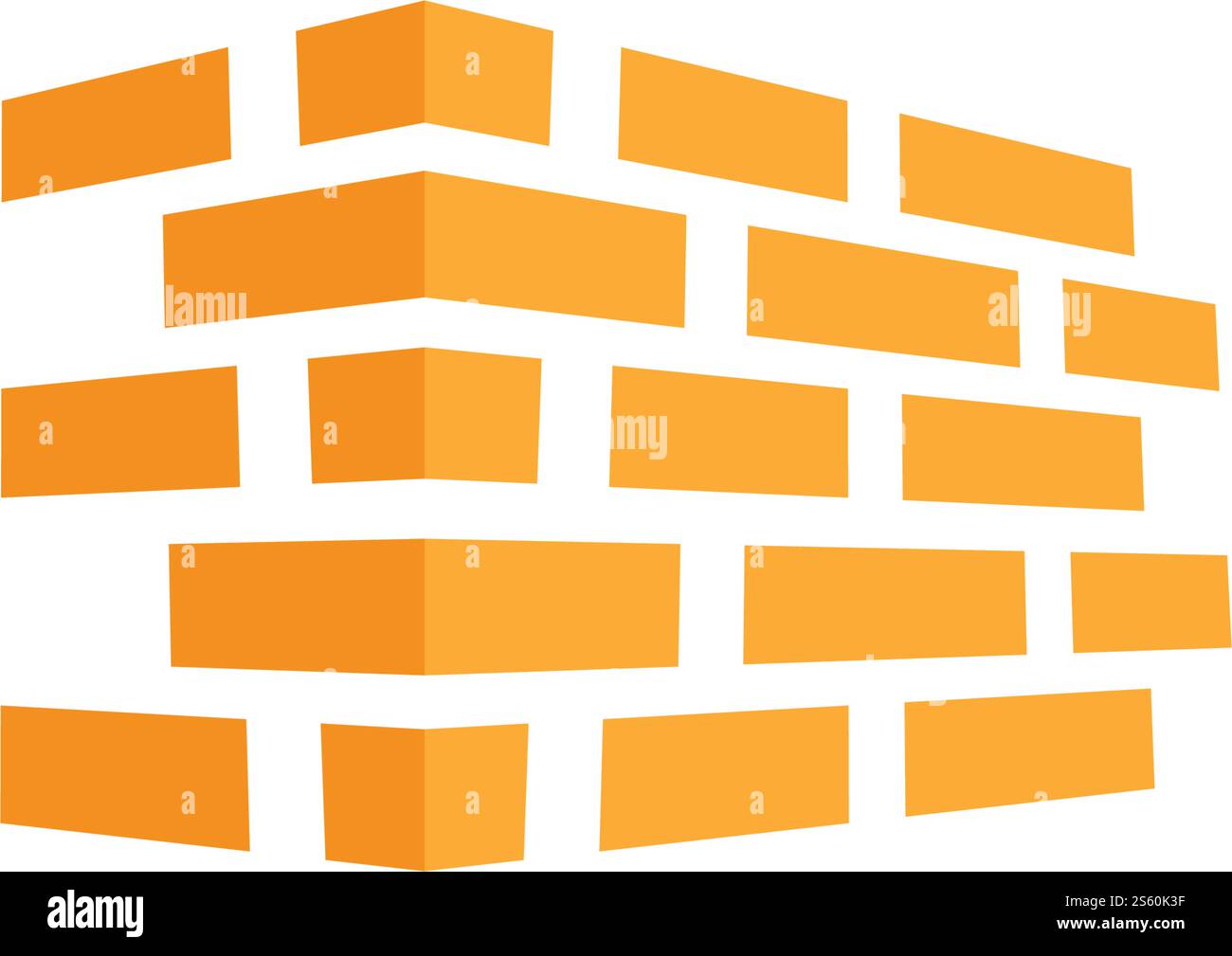 Brick wall logo vector ilustration design Stock Vector