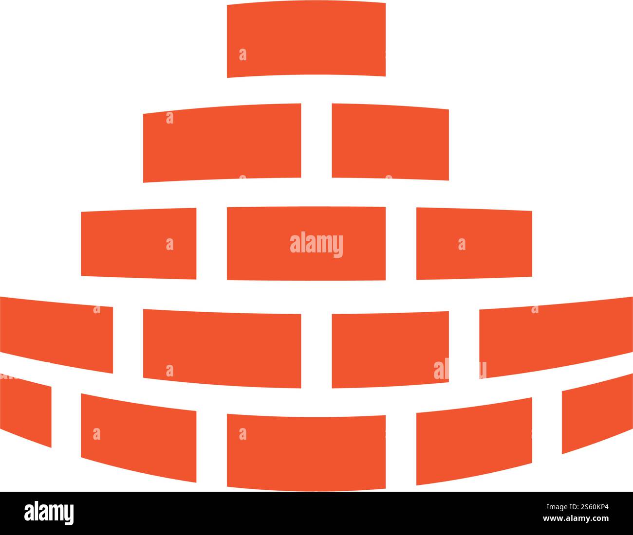 Brick wall logo vector ilustration design Stock Vector