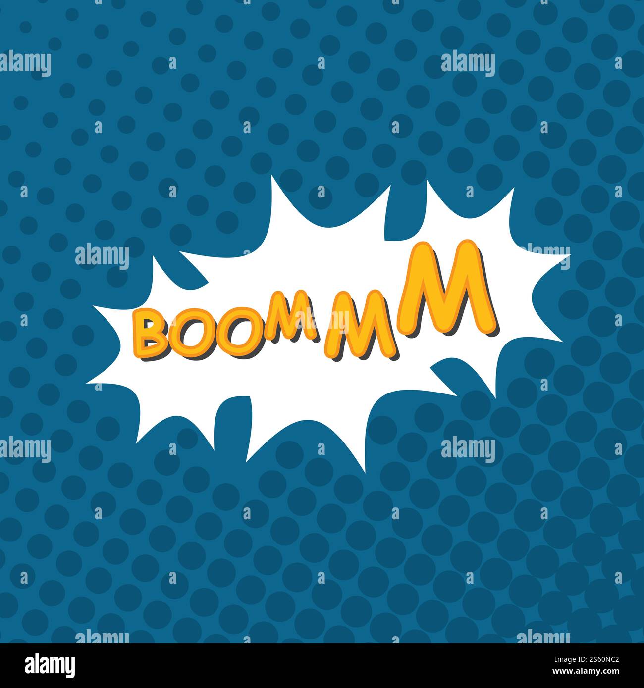 Boom Letter comic style flat design Stock Vector