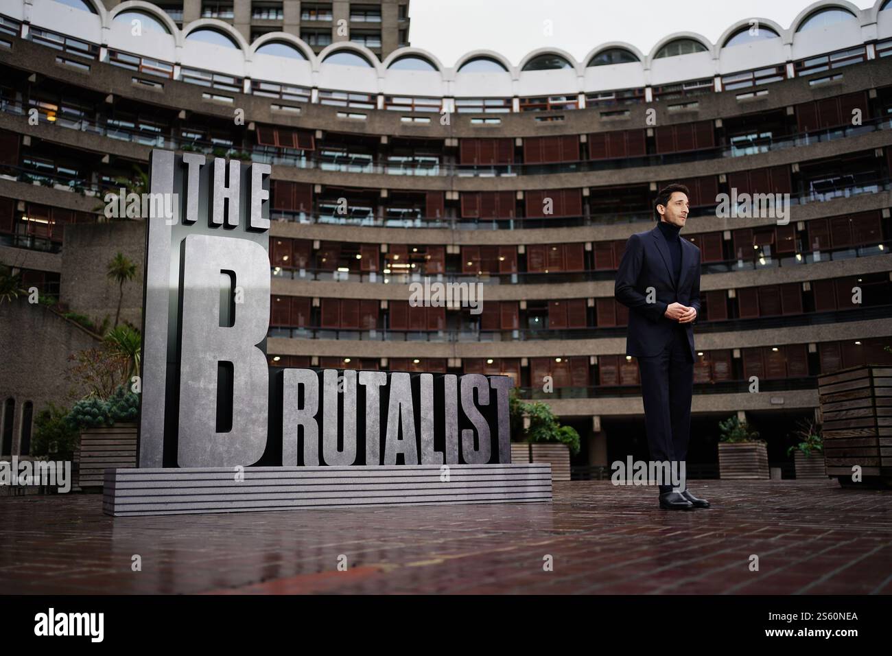 Adrien Brody attending the photocall for The Brutalist, at The Barbican