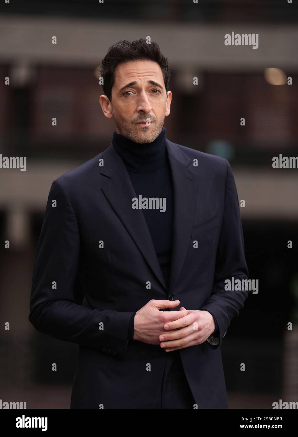 Adrien Brody attending the photocall for The Brutalist, at The Barbican