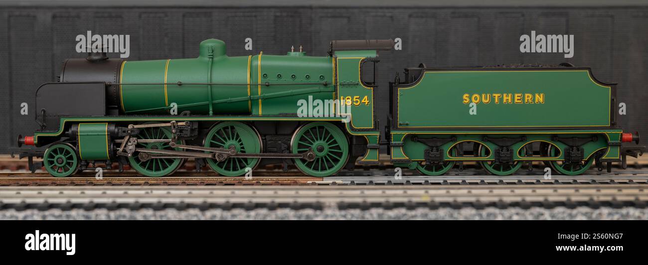 N Class Southern Region 2-6-0 steam locomotive 1854, Malachite Southern ...