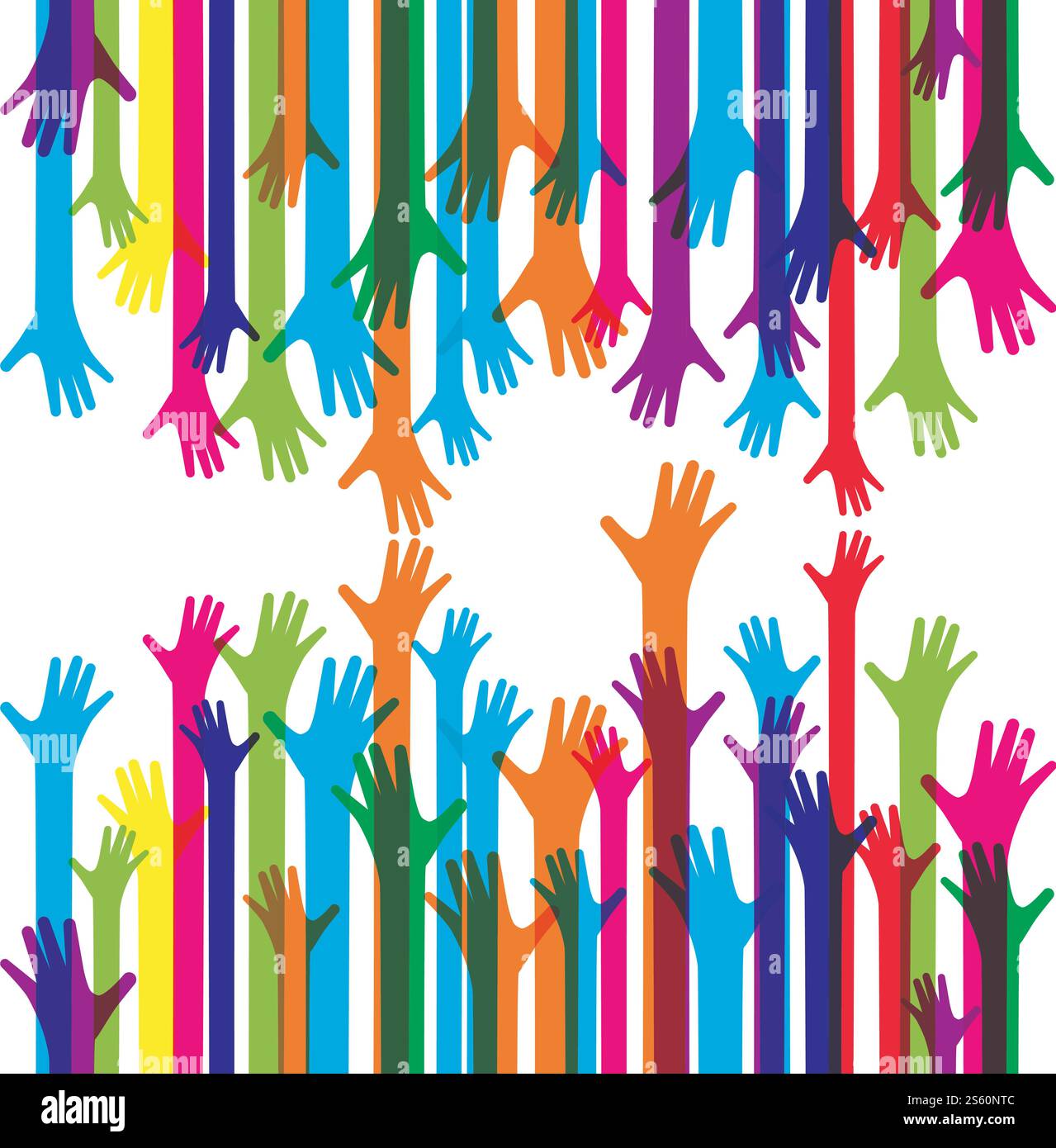 Hands up background ilustration vector template Stock Vector