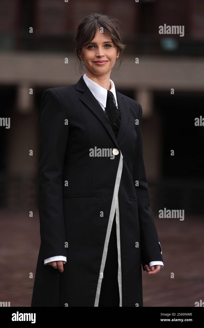 Felicity Jones attending the photocall for The Brutalist, at The