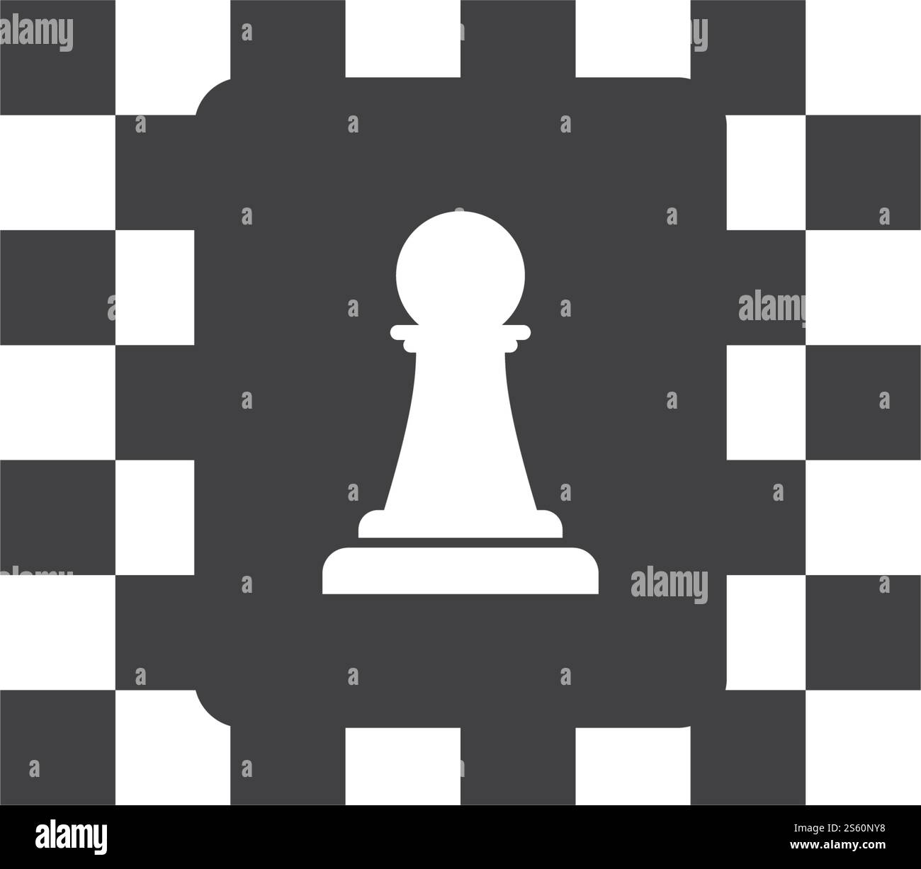 Chess logo icon ilustration vector template Stock Vector