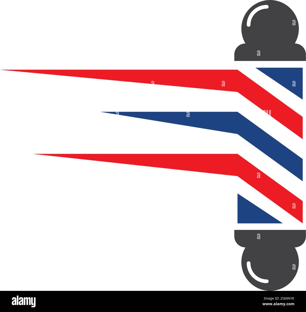 Barber pole set  logo ilustration vector template Stock Vector
