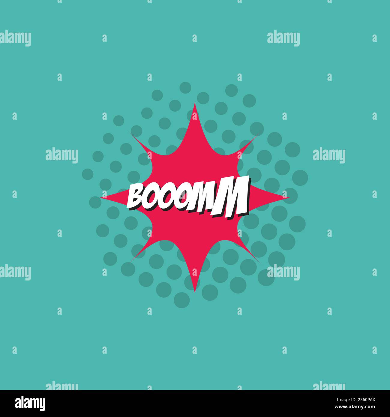 Boom Letter comic style flat design Stock Vector