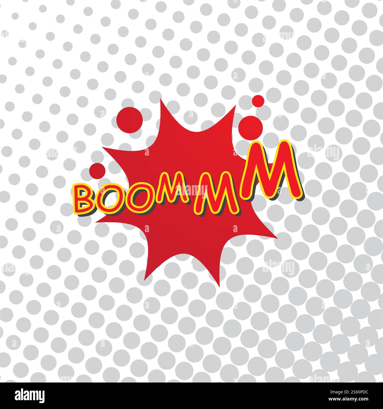 Boom Letter comic style flat design Stock Vector