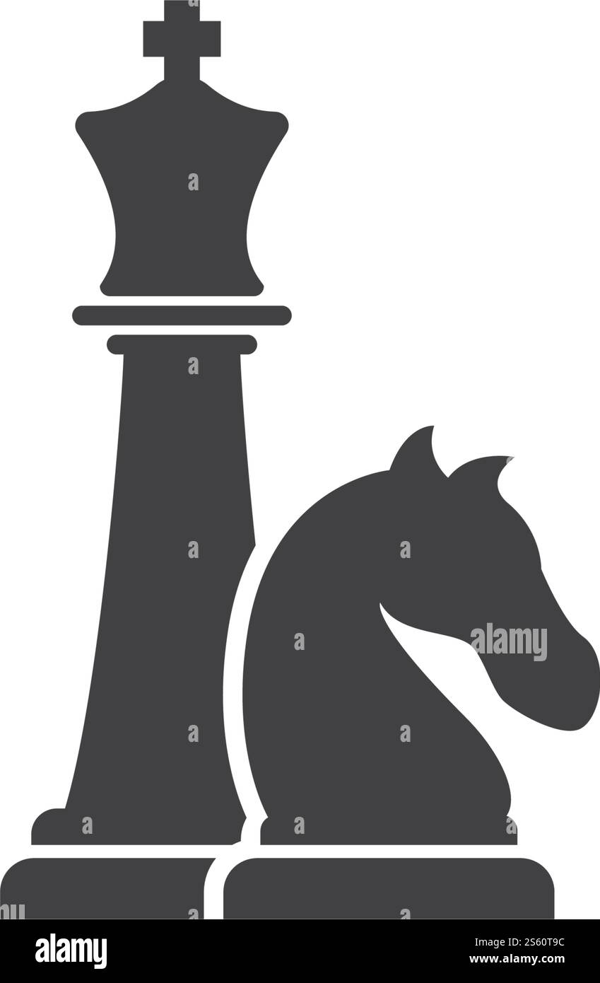 Chess logo icon ilustration vector template Stock Vector