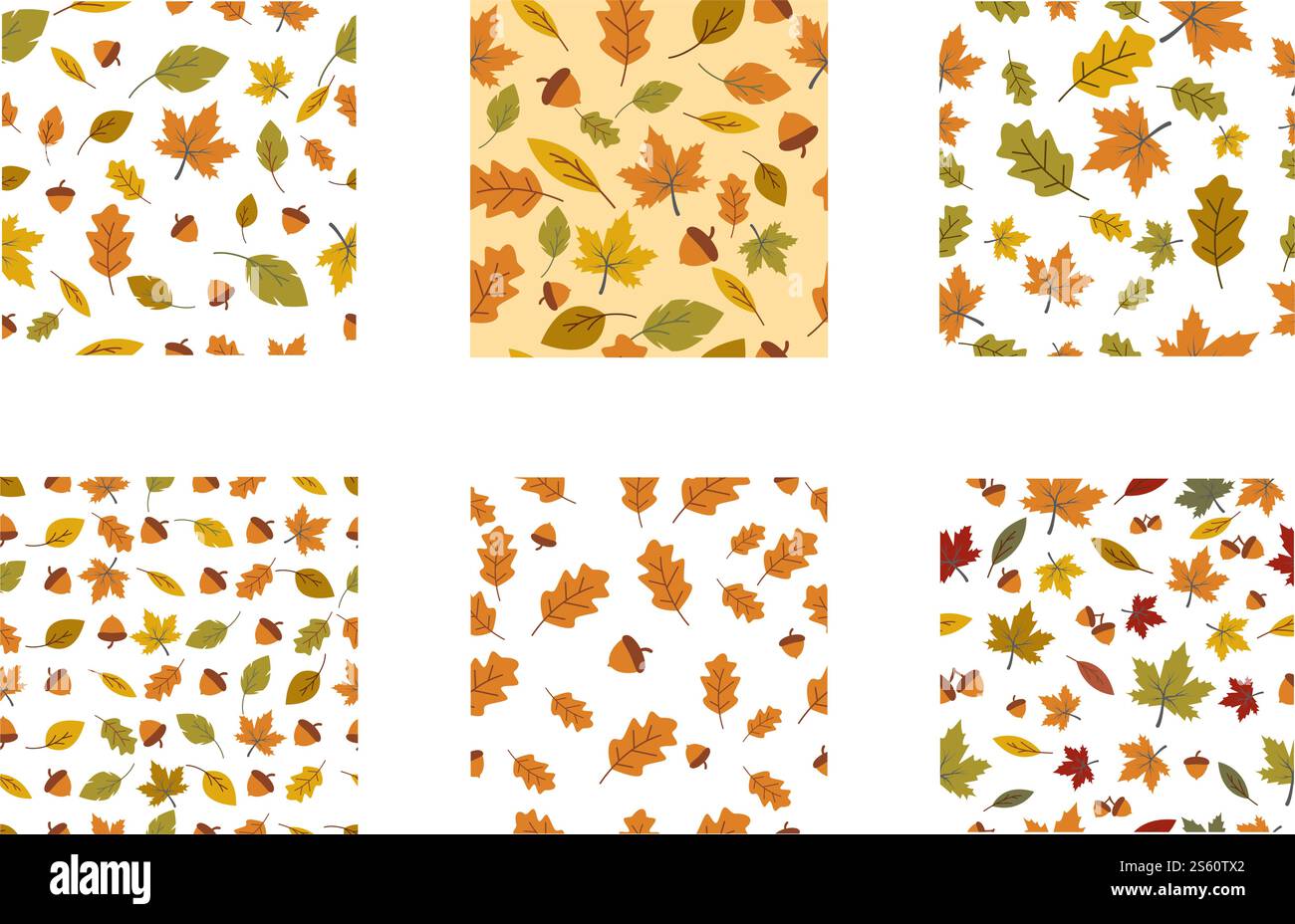 Autumn leaf seamless background wallpeper vector illustration Stock Vector