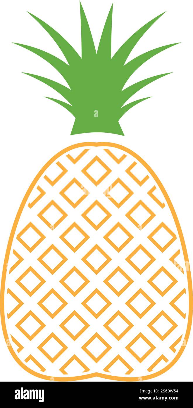 Pineapple logo ilustration vector template Stock Vector