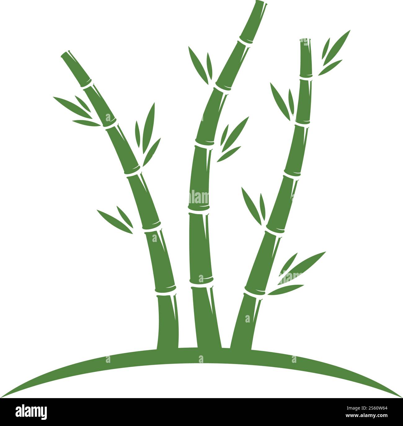Bamboo logo ilustration vector template Stock Vector