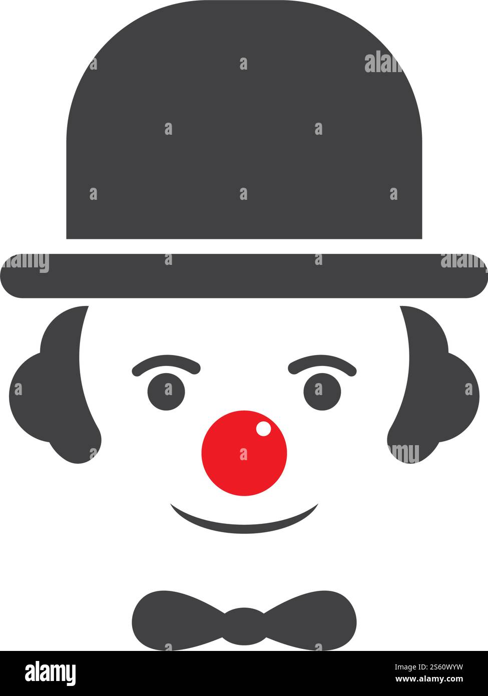 Clown character ilustration in flat design vector Stock Vector
