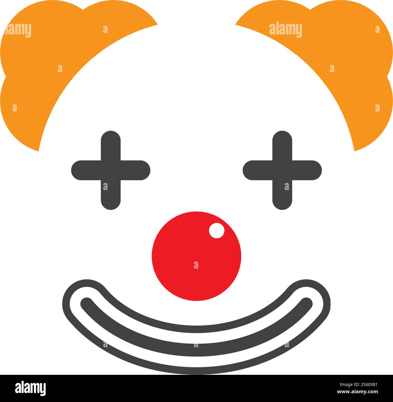 Clown character ilustration in flat design vector Stock Vector
