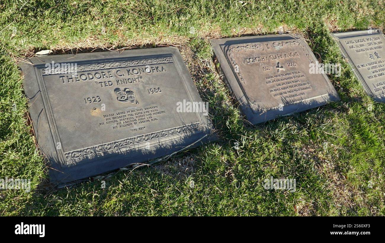 Glendale, California, USA 13th January 2025 Actor Ted Knight Grave in