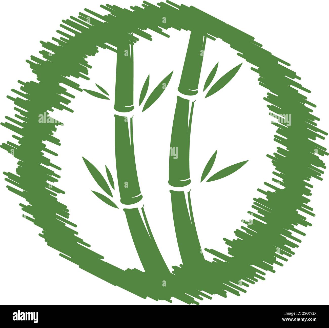 Bamboo logo ilustration vector template Stock Vector