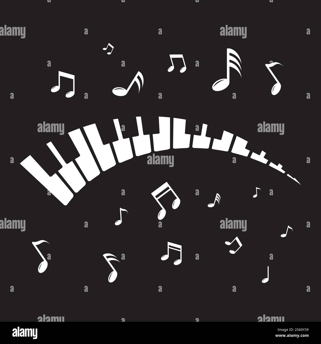 Piano icon vector ilustration template Stock Vector