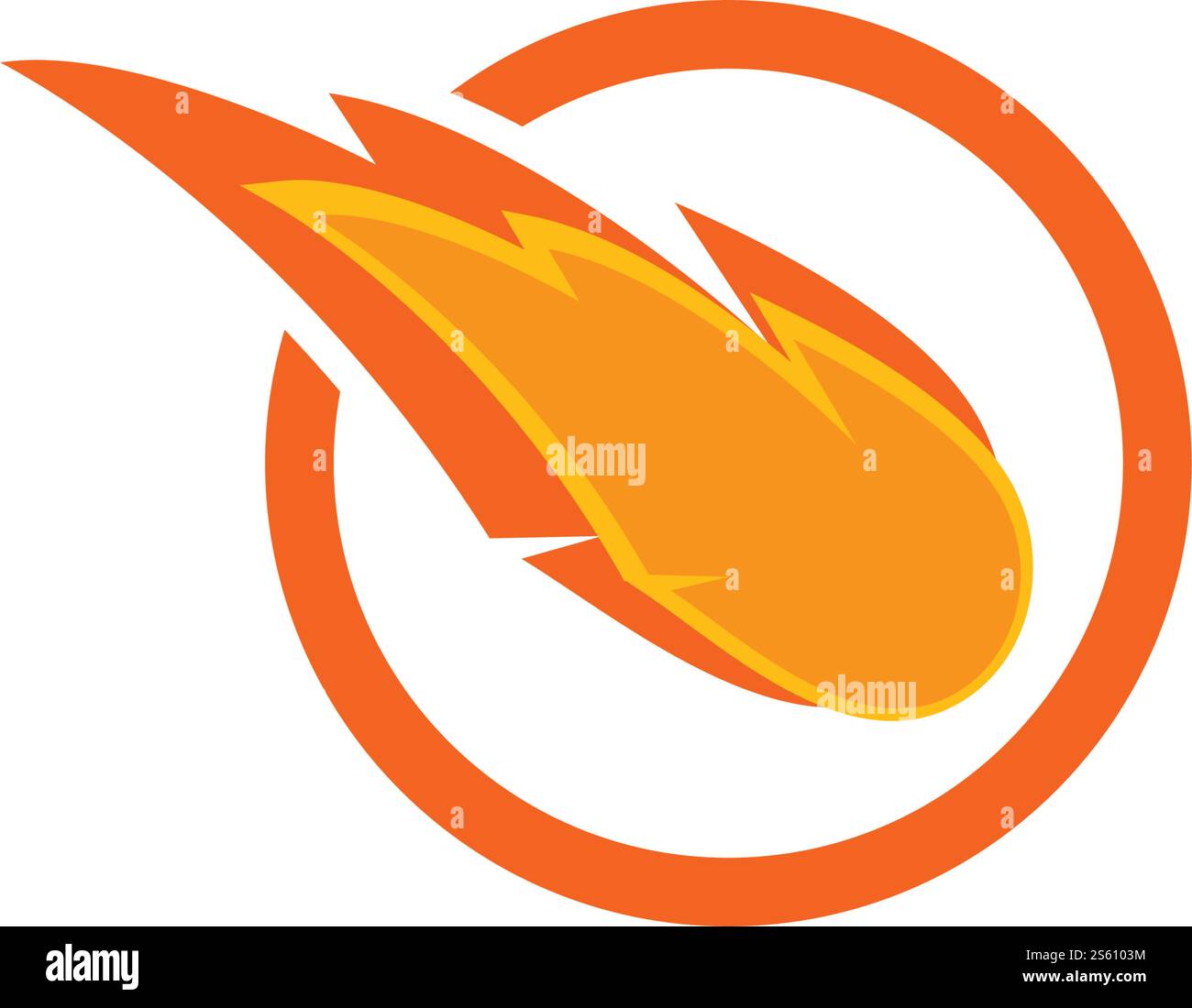 Meteorite ilustration logo vector template Stock Vector