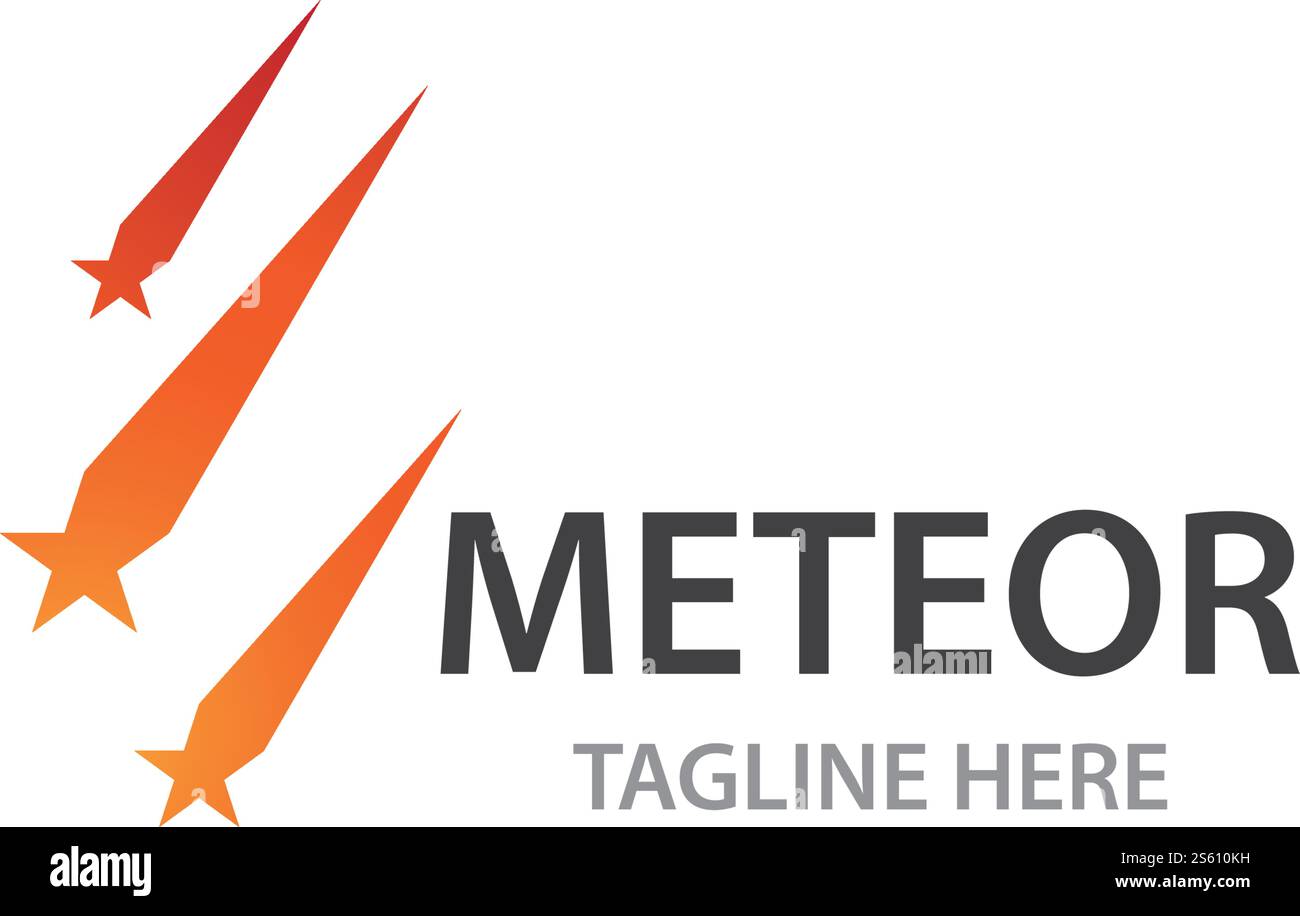 Meteorite ilustration logo vector template Stock Vector