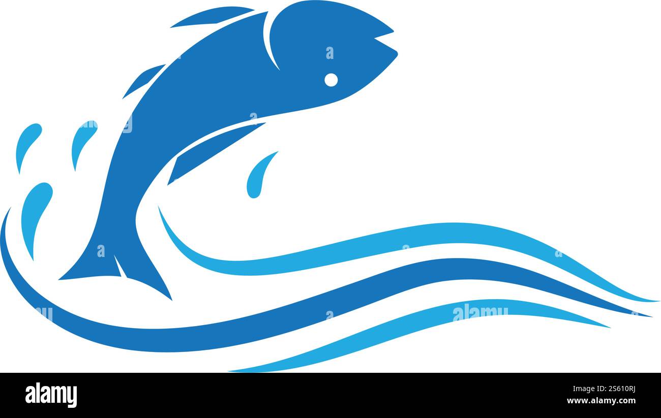 Fish Logo ilustration vector Template Stock Vector
