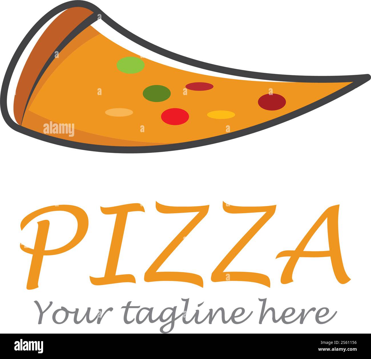 Pizza logo ilustration vector template Stock Vector Image & Art - Alamy