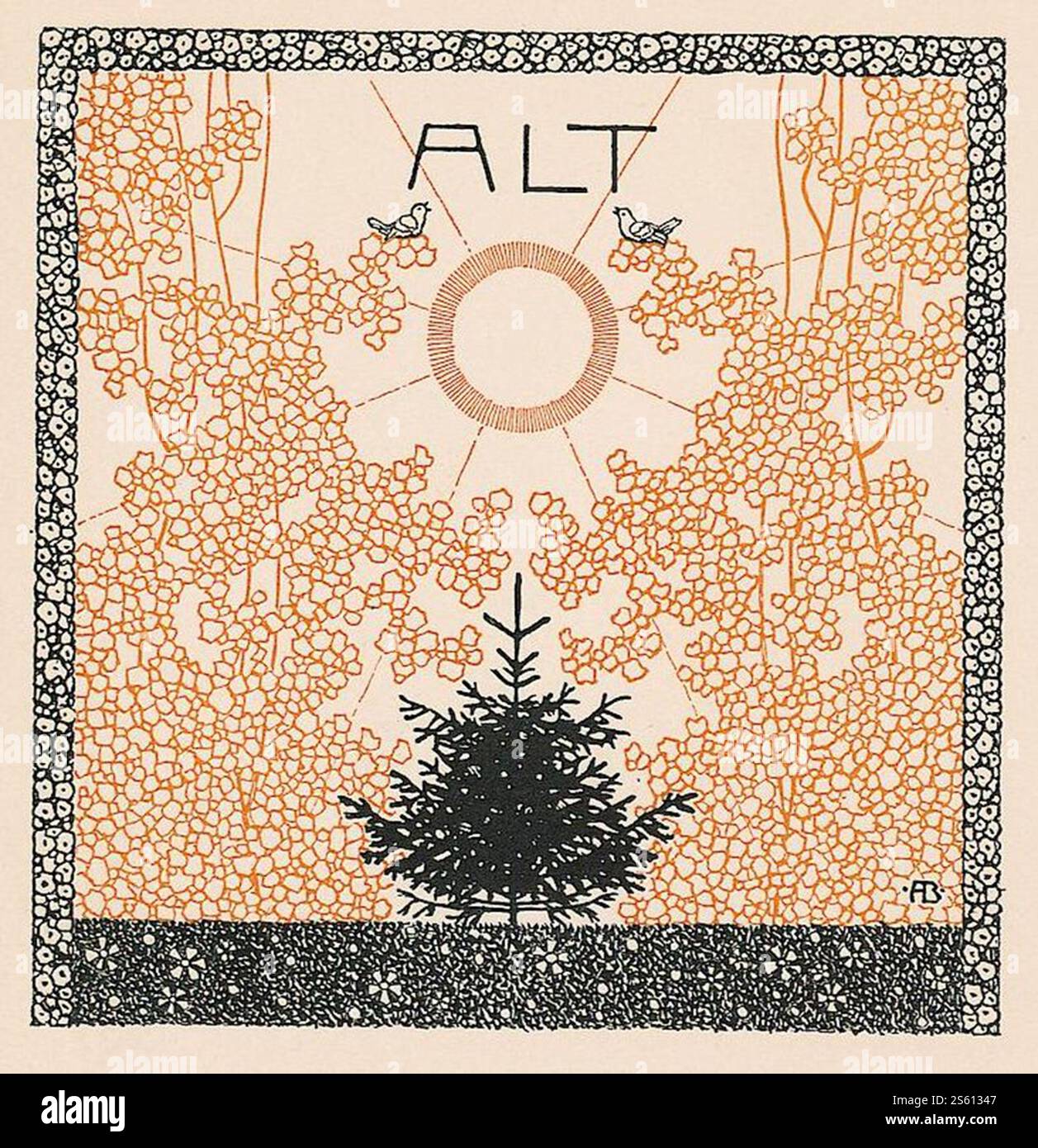 Alt Adolf Michael Boehm (1861-1927) - Graphoc Design Stock Photo - Alamy