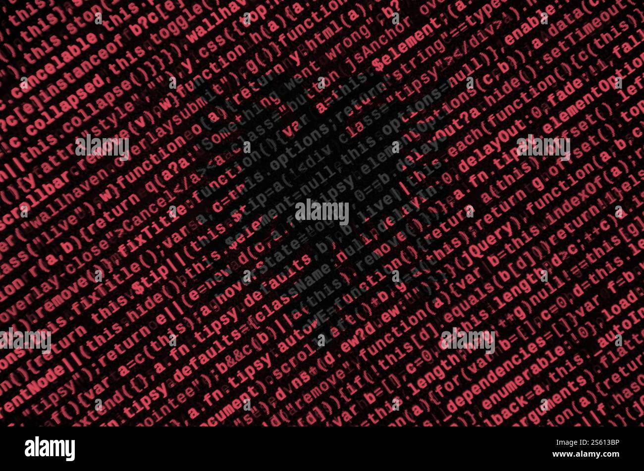 Albania flag is depicted on the screen with the program code. The concept of modern technology and site development. Albania flag is depicted on the Stock Photo