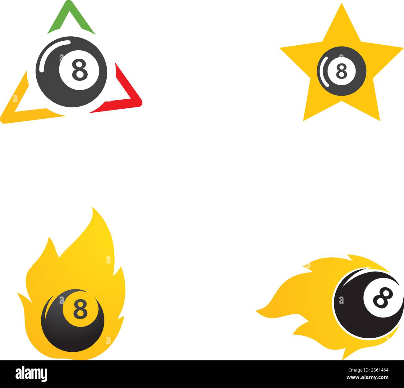 Billiard logo vector illustration template Stock Vector