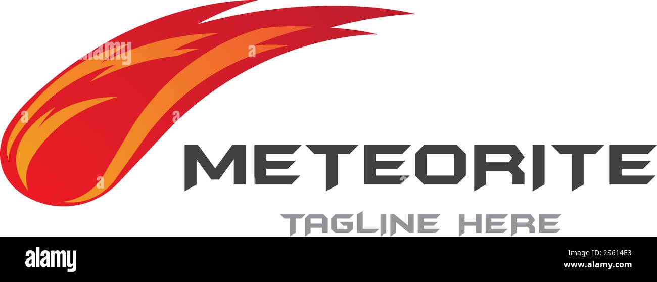 Meteorite ilustration logo vector template Stock Vector