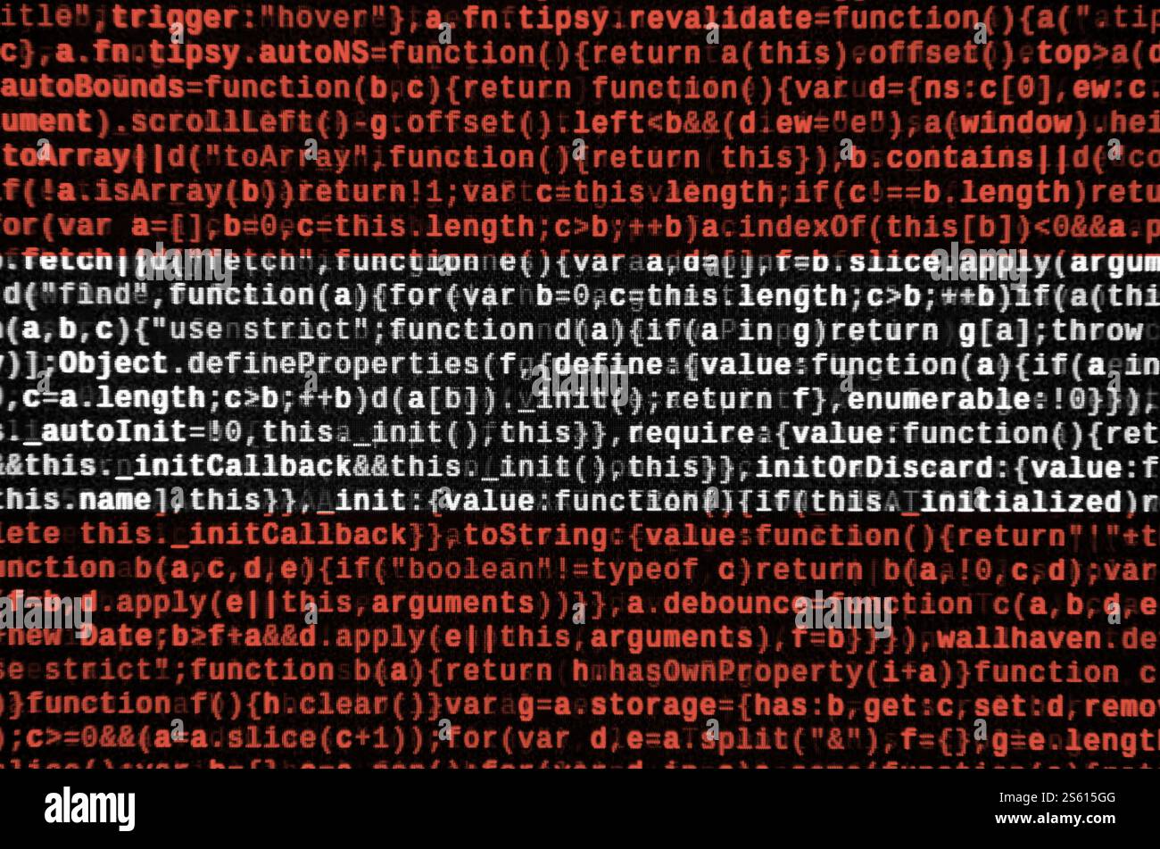 Austria flag is depicted on the screen with the program code. The concept of modern technology and site development. Austria flag is depicted on the Stock Photo