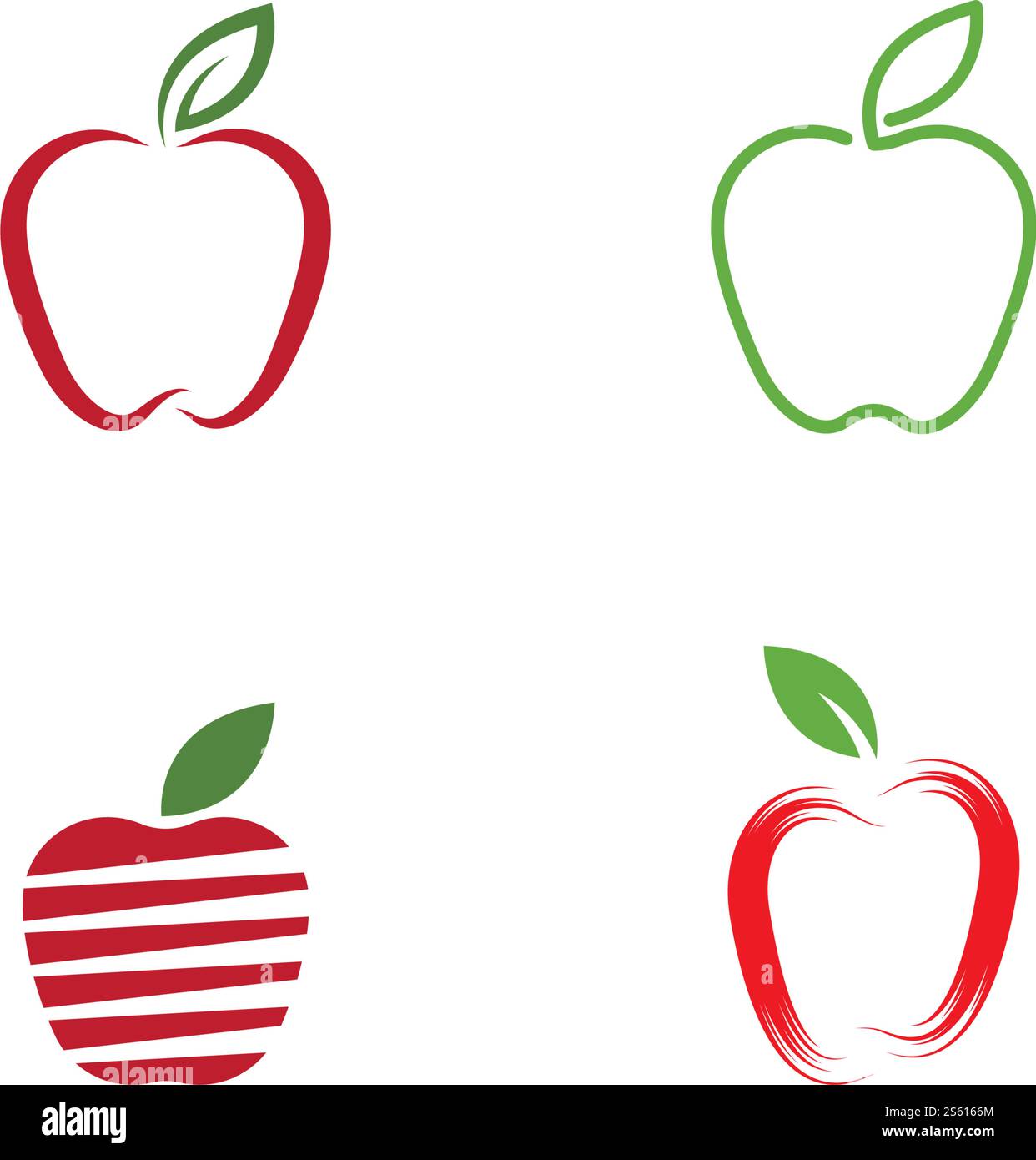Healthy Red Apple logo vector illustration Stock Vector Image & Art - Alamy