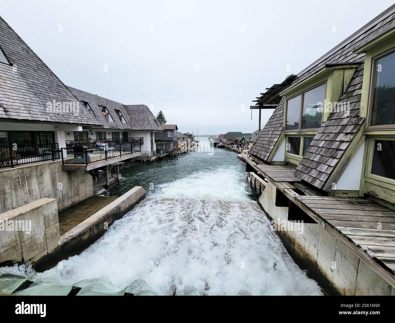 Fishtown, Leland, Michigan - Smartphone Captured Stock Image