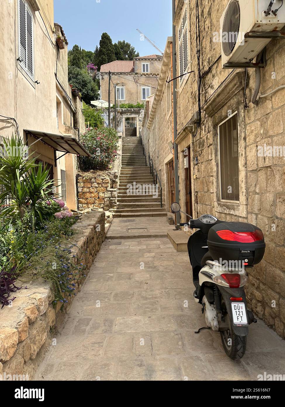 Alley in Dubrovnik Croatia - Smartphone Captured Stock Image