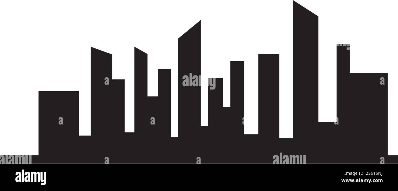 city skyline vector silhouette illustration Stock Vector Image & Art ...